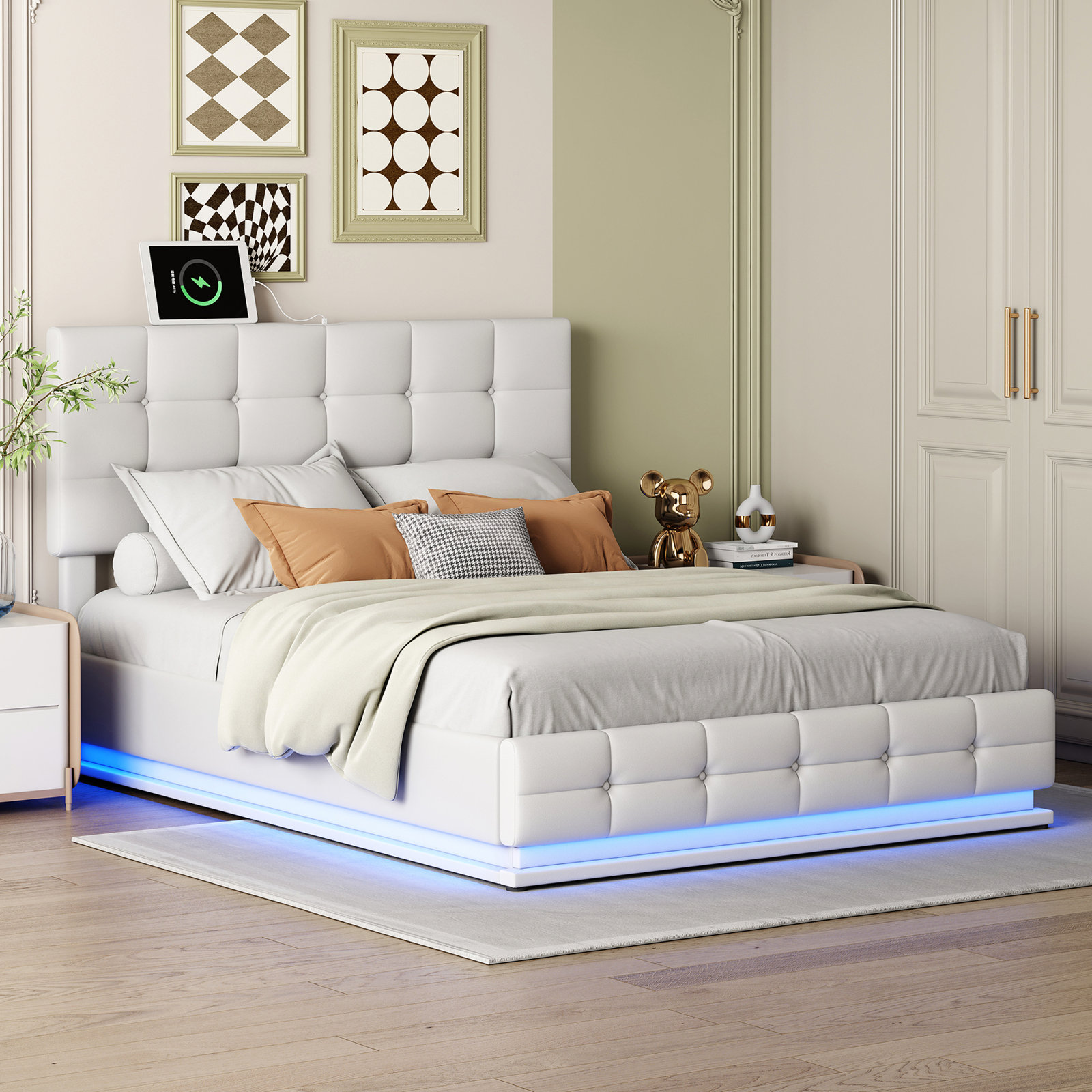 Orren Ellis Hanifi Upholstered Storage Bed